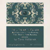 Teal Damask Eyeball Psychic Reader Cards (Front & Back)
