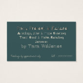 Teal Damask Eyeball Psychic Reader Cards (Back)