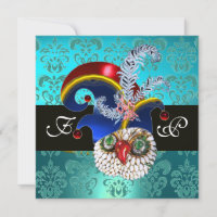 TEAL DAMASK ,JEWEL OWL ,ELF HAT,DIAMOND FEATHERS