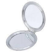 Teal Damask Monogram Compact Mirror Bendel Designs (Opened)