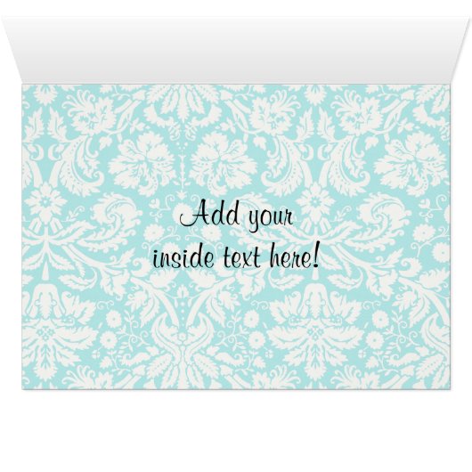 Teal Damask Pattern Fencing (Inside Horizontal (Bottom))