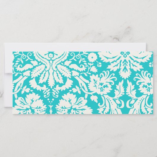 Teal Damask Pattern Ice Skating (Back)