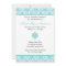 Teal Damask Sweet Sixteen Invitations