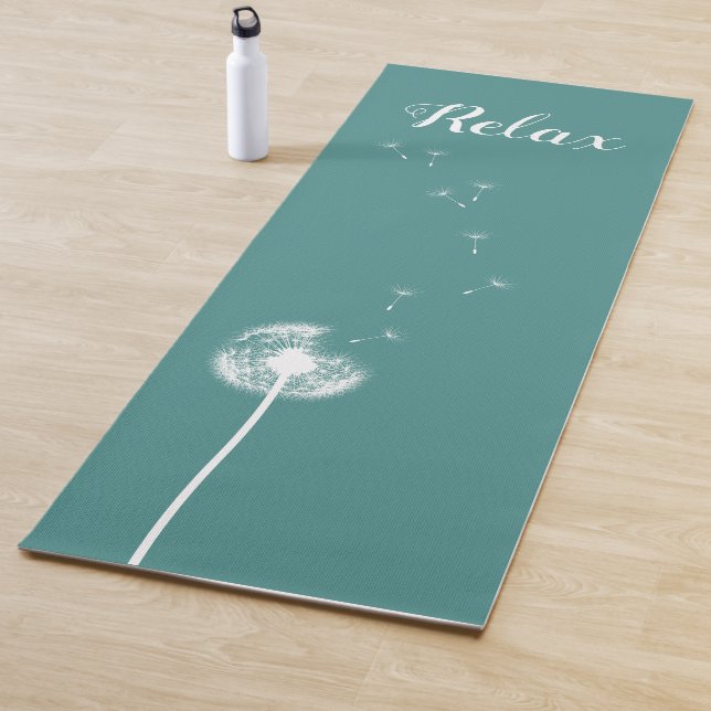 Teal Dandelion Yoga Mat (In Situ)