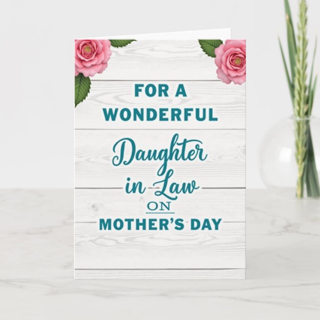 Teal Daughter In Law Card (Front)