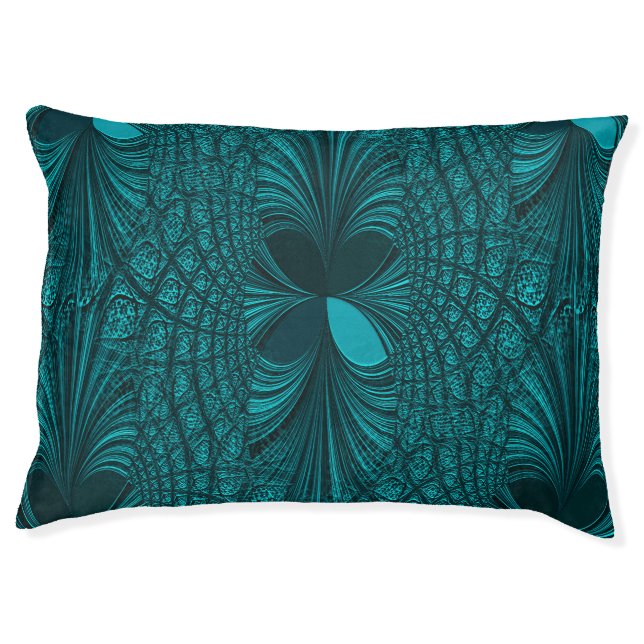 Teal Decorative Dog Bed (Front)