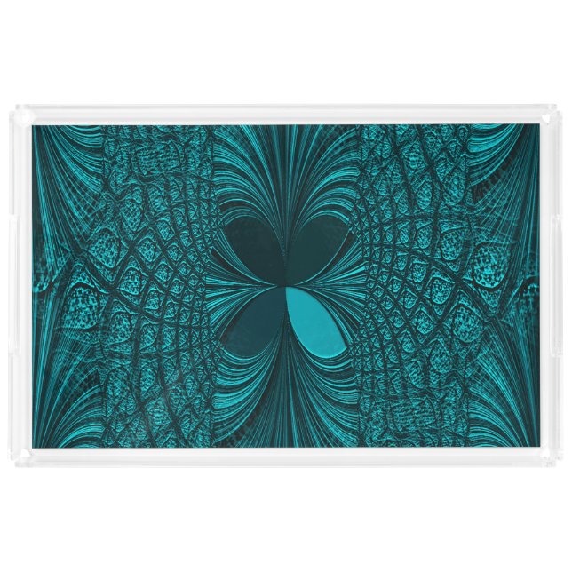 Teal Decorative Vanity Tray (Front)
