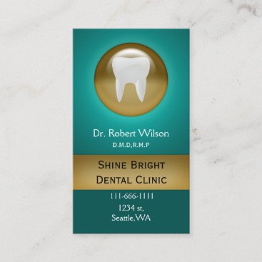 Teal Dental businesscards with appointment card