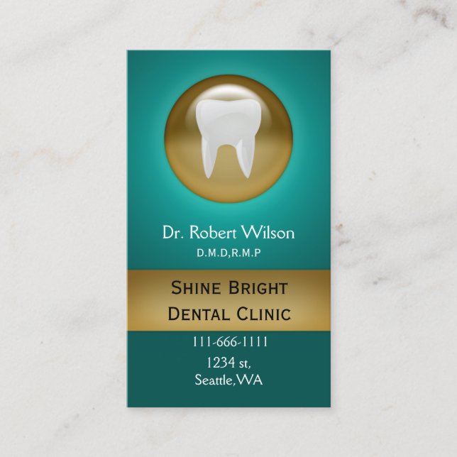 Teal Dental businesscards with appointment card (Front)