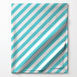 Teal Diagonal Stripes Pattern Fabric