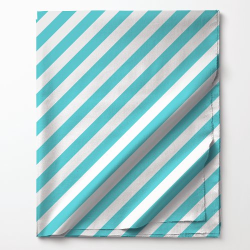 Teal Diagonal Stripes Pattern Fabric