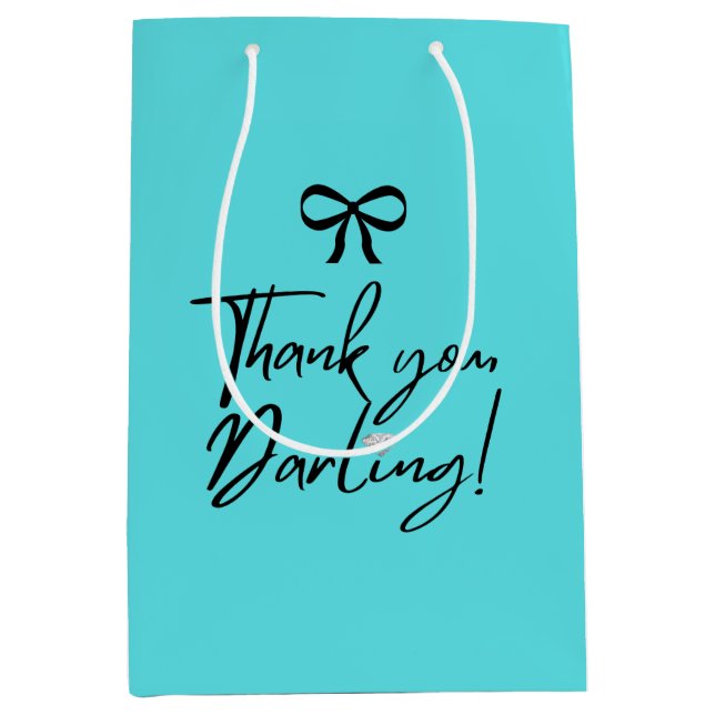 Teal & Diamond Medium Gift Bag (Front)