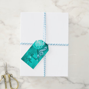 Teal Disco Ball and Heels 50th Birthday Gift Tags