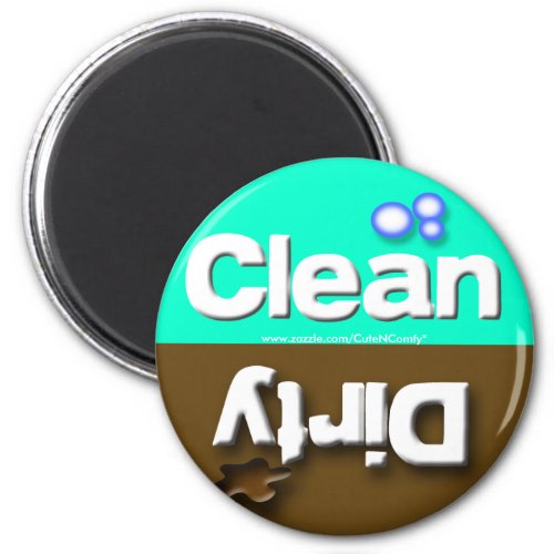 Teal Dishwasher Magnets CleanDirty