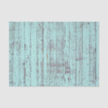 Teal Distressed Rustic Wood Tissue Paper