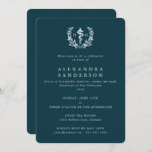 Teal Doctor of Osteopathic Medicine Graduation Invitation (Front/Back)
