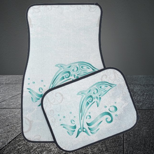 Teal Dolphin Personalized Car Mats (Teal Dolphin Personalized Car Mats)