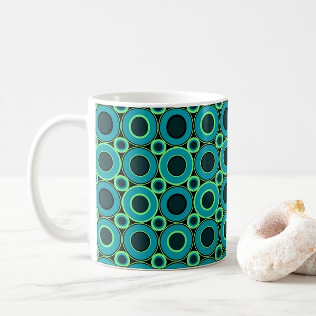 Teal Donut With Mint  Coffee Mug (With Donut)
