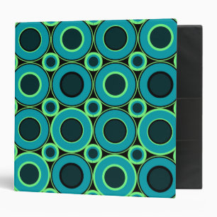 Teal Donut With Mint Cushion 3 Ring Binder