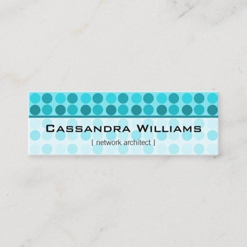 Teal Dots Network Micro Mini Business Cards