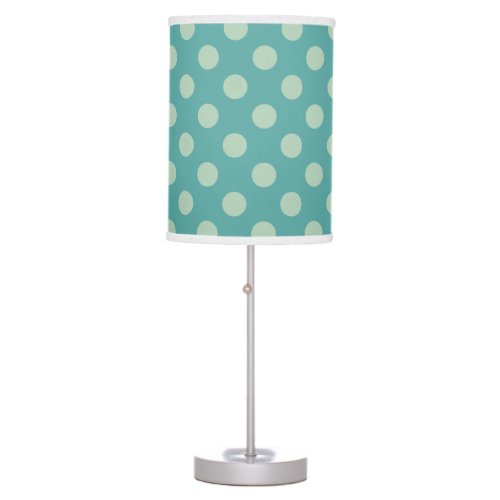 Teal Dots Pattern Table Lamp
