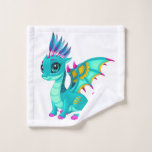 Teal Dragon Custom Wash Cloth