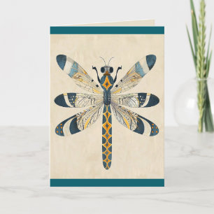 TEAL DRAGONFLY BLANK ALL-OCCASION CARD
