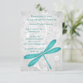 Teal Dragonfly Bridal Shower Invite (Standing Front)