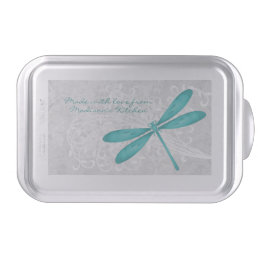 Teal Dragonfly Personalized Cake Pan