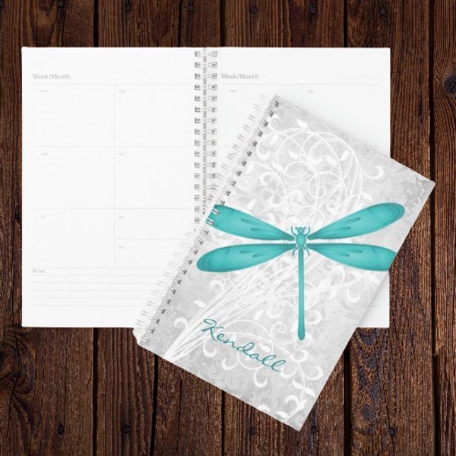 Teal Dragonfly Personalized Planner (Teal Dragonfly Personalized Planner)