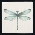 Teal Dragonfly Stone Coaster<br><div class="desc">More Pretty Home Decor in the Little Bayleigh Store!</div>