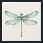 Teal Dragonfly Stone Coaster<br><div class="desc">More Pretty Home Decor in the Little Bayleigh Store!</div>