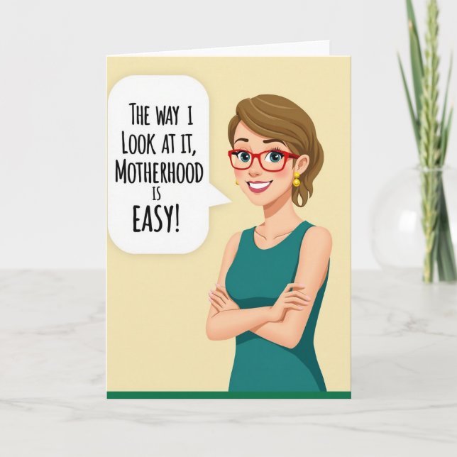 Teal Dress Mothers Day Card (Front)