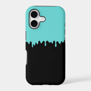 Teal Dripping Slime iPhone 17 Case