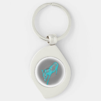 Teal Drop In Donkey Keychain