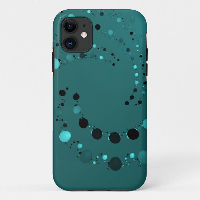 Teal Droplets Case-Mate iPhone Case (Back)