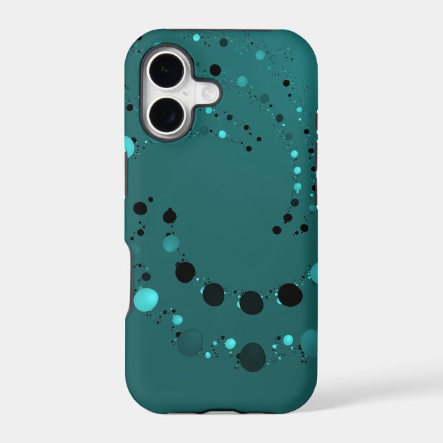 Teal Droplets Iphone Case (Back)