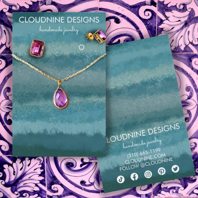 Teal Earring Necklace Jewelry Display Card Icons (Creator Uploaded)