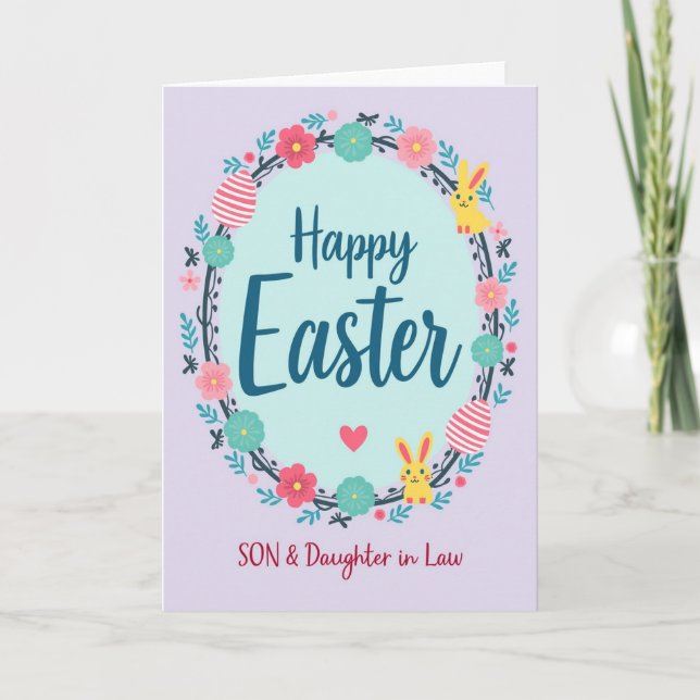 Teal Easter Oval Art Card (Front)
