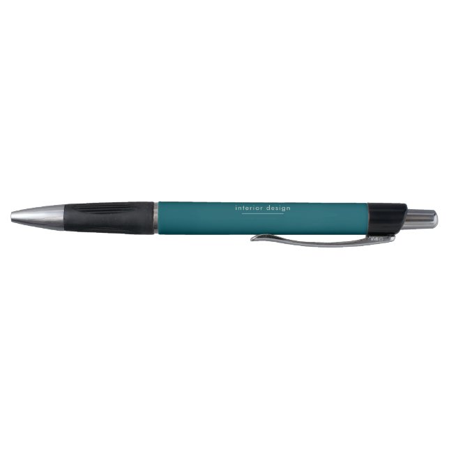 Teal Elegant Custom Design Business Promotional Pen (Bottom)