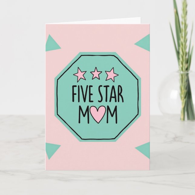 Teal Emblem Mothers Day Card (Front)