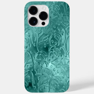 TEAL EMBOSSED METALLIC LOOK ORNAMATION Case-Mate iPhone 14 PRO MAX CASE