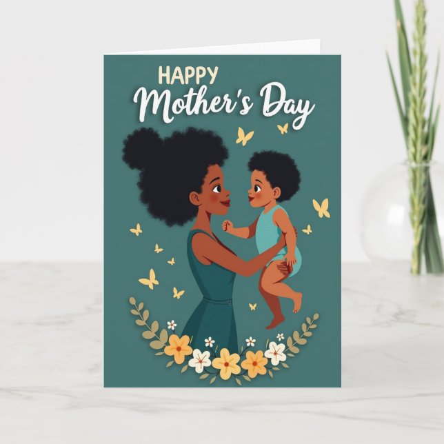 Teal Embrace Mothers Day Card (Front)