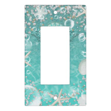 Teal Enchanted Sea Starfish & Bubbles Ocean Beach