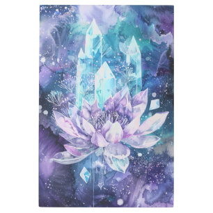 *~* Teal Esoteric SC3 Crystals Lotus Mandala Metal Print