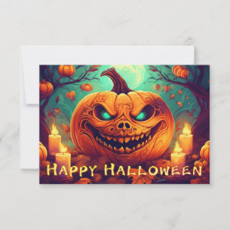 Teal-Eyed Pumpkin Candles Full Moon Halloween