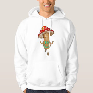 Teal Eyes Cute Mushroom Hooded Sweatshirt