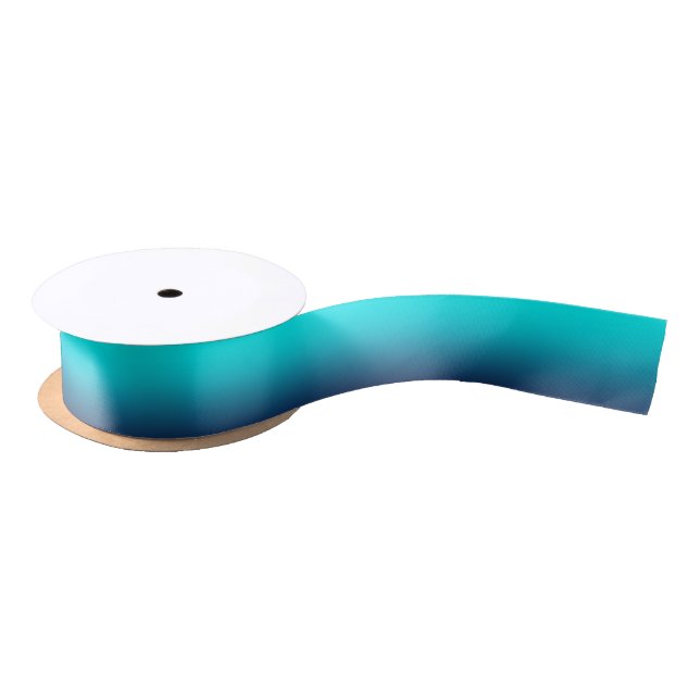 Teal Fade Satin Ribbon (Spool)