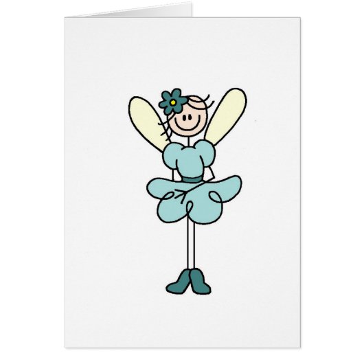 Teal Fairy Angel Card (Front)