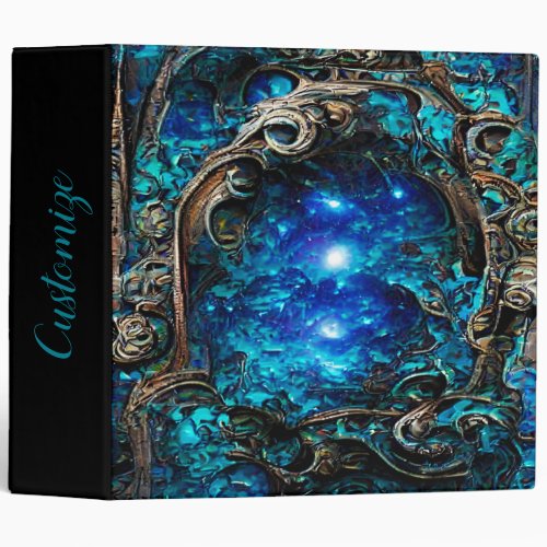 Teal Fantasy 3 Ring Binder